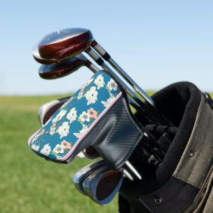 White Floral Garden Pattern Golf Head Cover