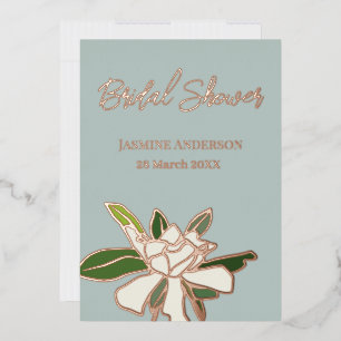 White Floral Gardenia Simple Garden Bridal Shower