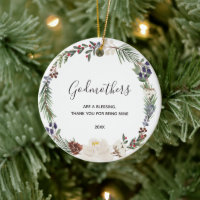White Floral Godparent Proposal from Godchild