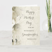 White Floral Granddaughter Happy Mother's Day
