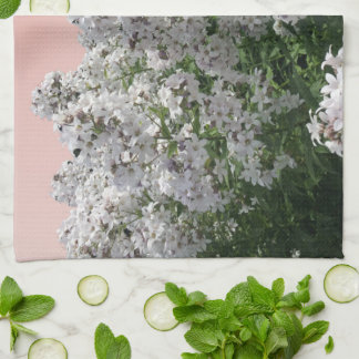 White Floral Kitchen Towel