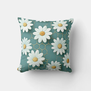 White floral pillow
