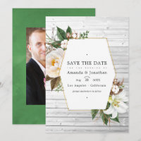 White Floral Rustic Barn Country Wedding Photo
