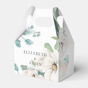 White Floral Wedding Collection Favour Box