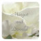 White Floral Wedding Envelope Seals  Template