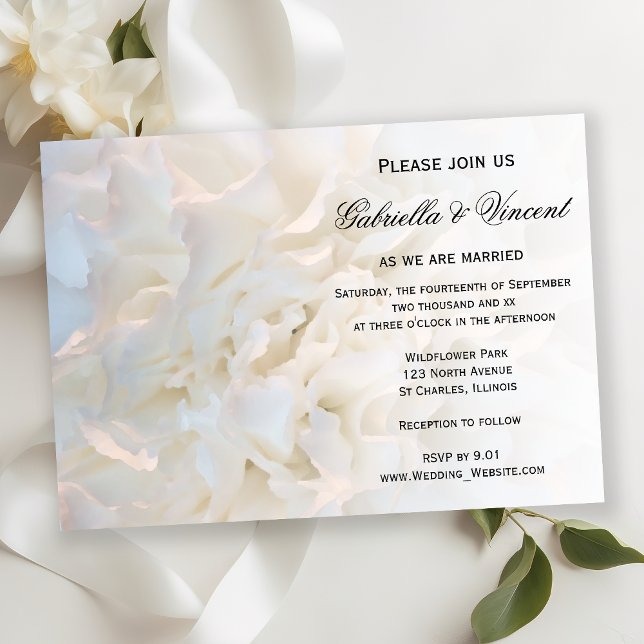 White Floral Wedding Invitation (Creator Uploaded)