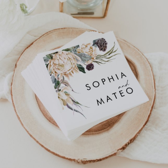 White Floral Wedding Napkins (Creator Uploaded)