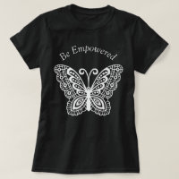 White Flourish Butterfly Inspirational Message 