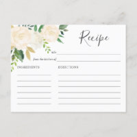 White Flower Bridal Shower Recipe