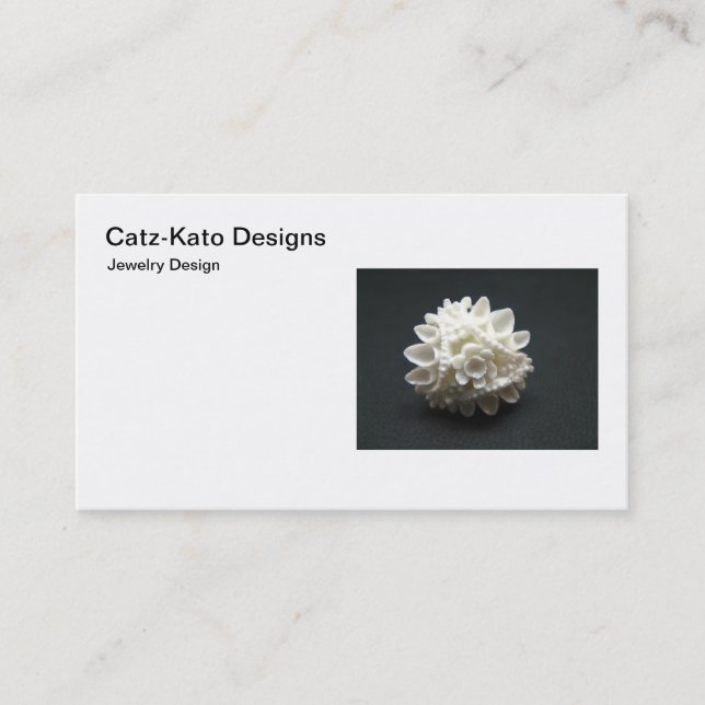 White Flower Business Card (Front)