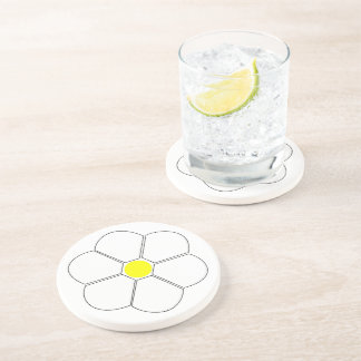 White Flower Design Coaster