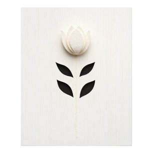White Flower Design Photo Print