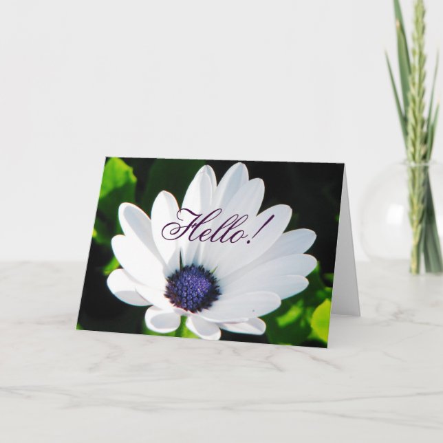 White Flower Greeting Card (Front)