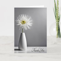 White Flower In Vase for Thank You
