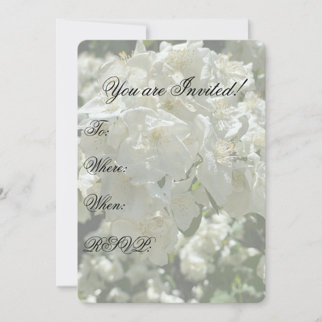 White Flower Invitation (Front)