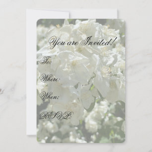 White Flower Invitation