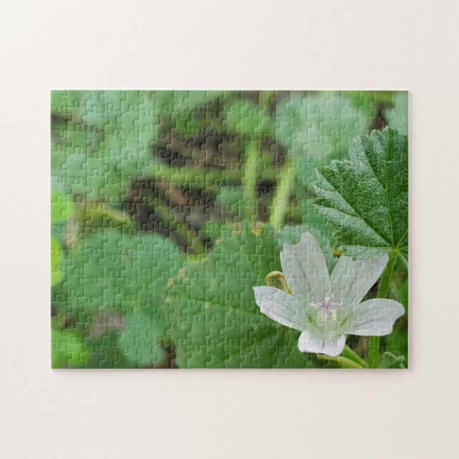 White flower jigsaw puzzle (Horizontal)