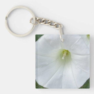 White Flower Keychain