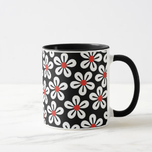 White Flower Mug
