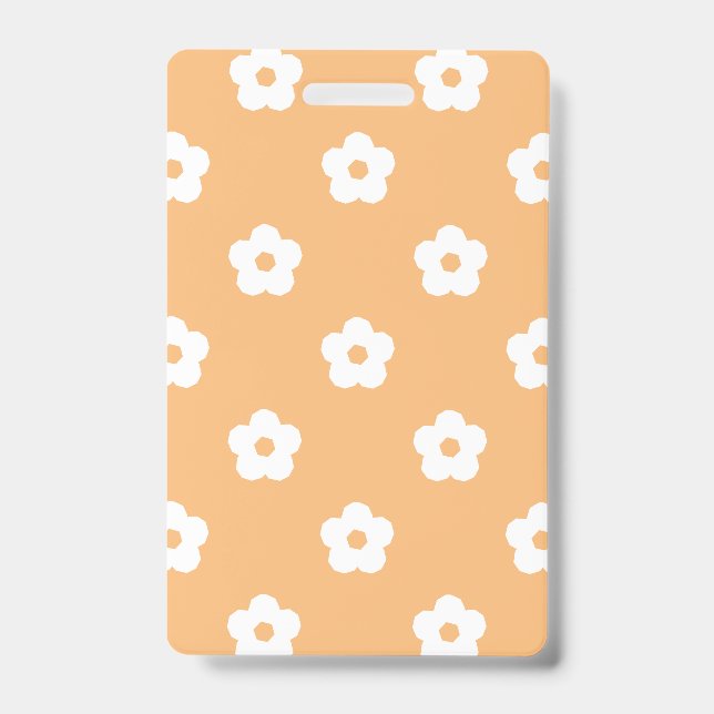 White Flower Pattern Badge (Front)