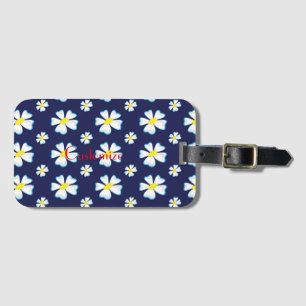 White Flower Pattern Thunder_Cove Luggage Tag
