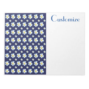 White Flower Pattern Thunder_Cove  Notepad