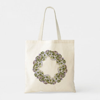 White Flower Pattern Tote Bag