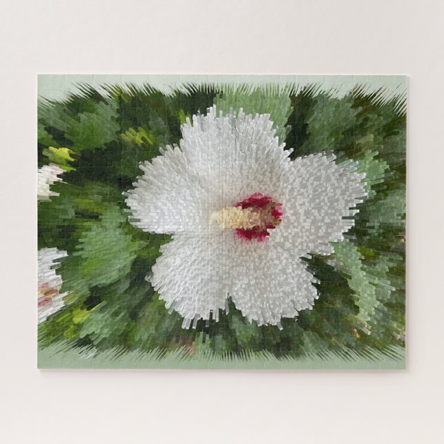 White flower puzzle (Horizontal)
