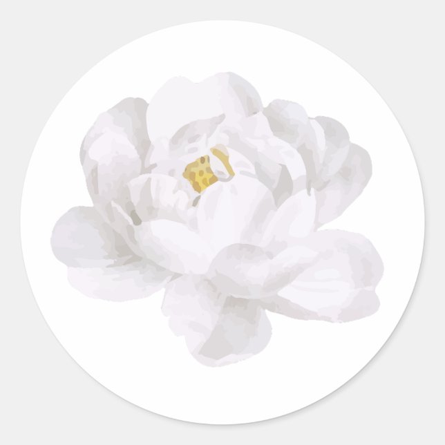 White Flower Sticker (Front)