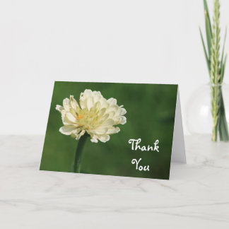White Flower Thank You Card