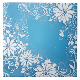 White Flower Tile