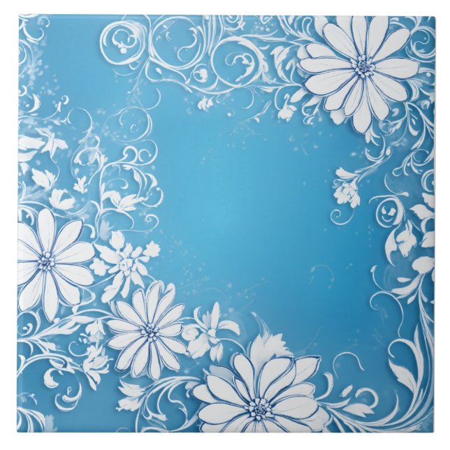 White Flower Tile (Front)