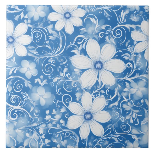 White Flower Tile (Front)