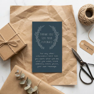 White flower wreath insert Card, customer orders