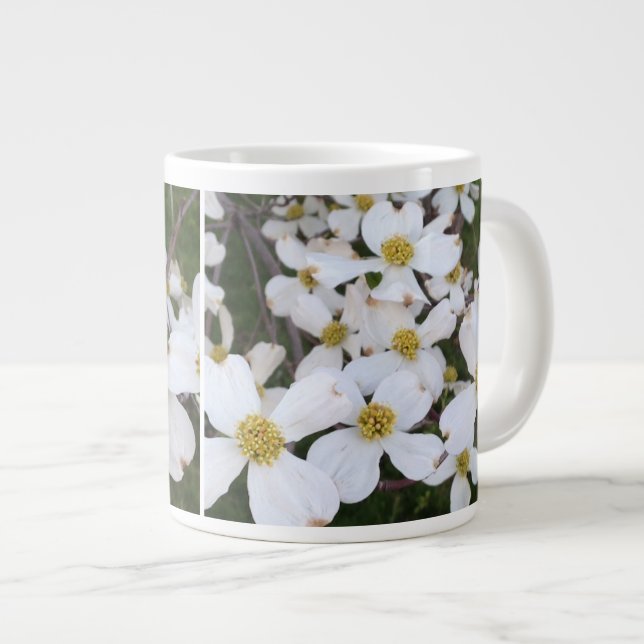 White Flowering Dogwood Flowers Custom Mugs (Front Right)