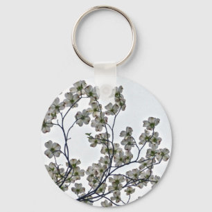White Flowering Dogwood Keychain