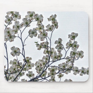 White Flowering Dogwood Mouse Pad