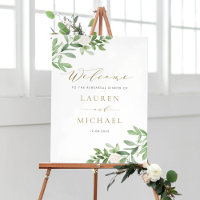 White Flowers and Greenery Rehearsal Dinner