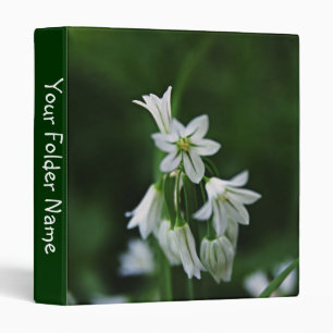 White Flowers Avery Binder
