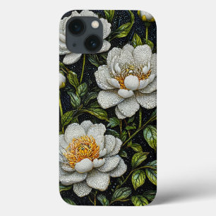 White flowers iPhone 13 case