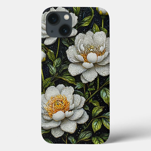 White flowers Case-Mate iPhone case (Back)