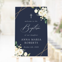 White Flowers, Cream Flowers, Baptism Welcome