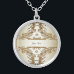 White Flowers Decorative Gold Necklace<br><div class="desc">Beautiful White Flowers Decorative Gold Necklace</div>