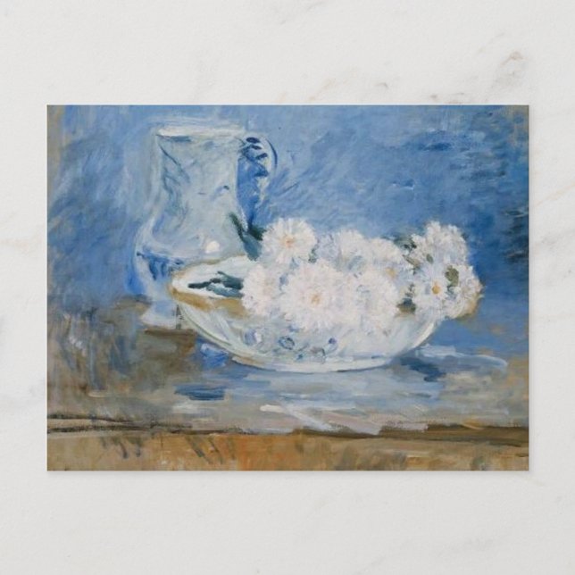White Flowers in A Bowl Postcard (Front)