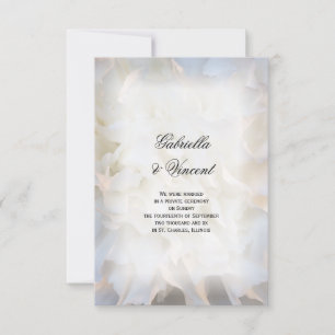 White Flowers Marriage / Elopement Announcement