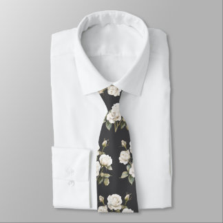 White Flowers on a Sharp Dressed Man Tie