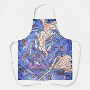 White flowers , on cake Apron