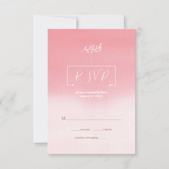 White Flowers RSVP Card (Front)