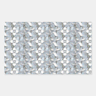 White Flowers Silver String Art NVN171 NavinJOSHI Sticker