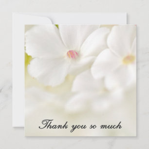 White Flowers Thank You Card